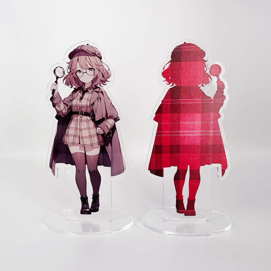 表面と裏面でデザインが異なる場合のアクスタ（左表面/右裏面）