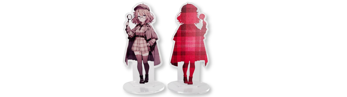 アクリルスタンド　両面印刷　無地台座