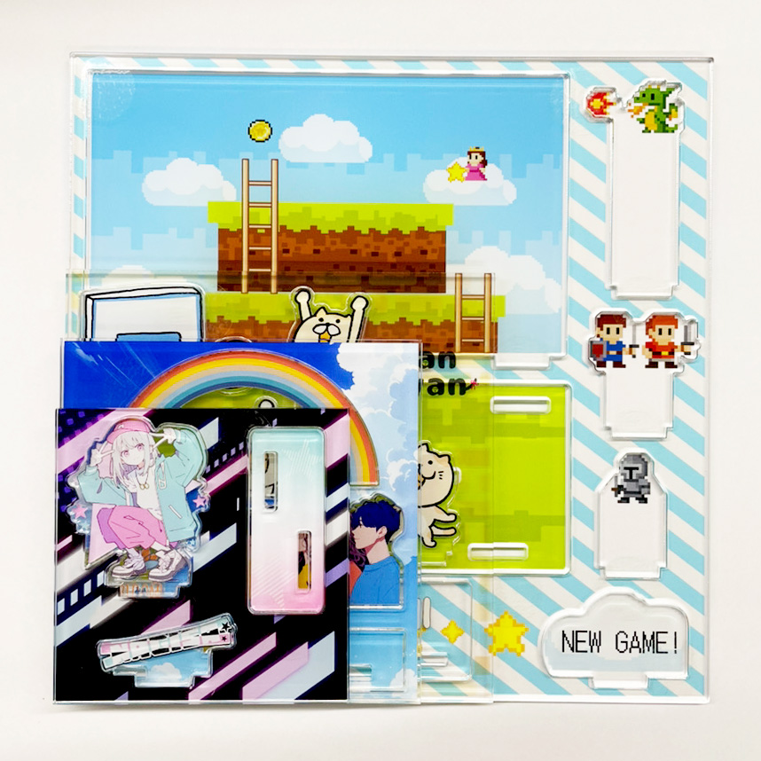 サイズ比較（8㎝×8㎝～18×18㎝）