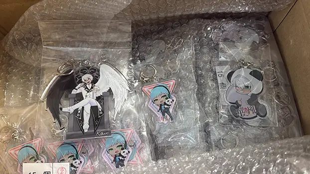 お客様製作のアクリルキーホルダー